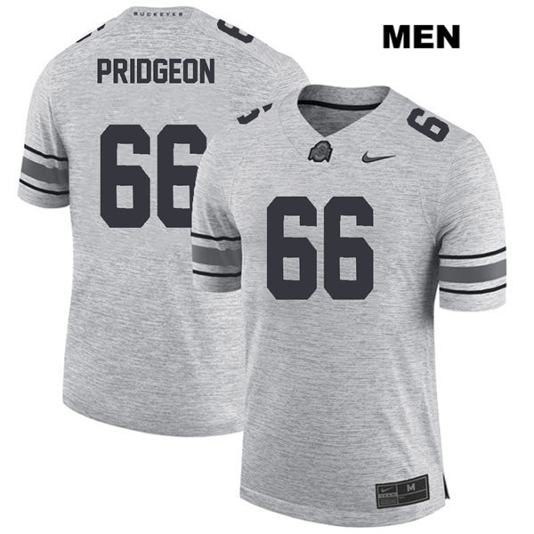 Ohio State Buckeyes Men's Malcolm Pridgeon #66 Gray Authentic Nike College NCAA Stitched Football Jersey SE19B27BX